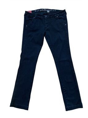 Parasuco 8014NQ Jeans Women Size 33 Black Stretch Skinny Y2K Denim Low Rise